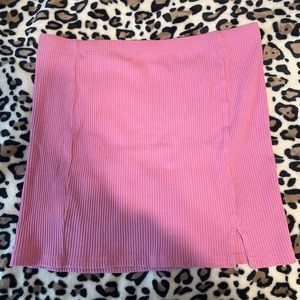 Pink mini skirt